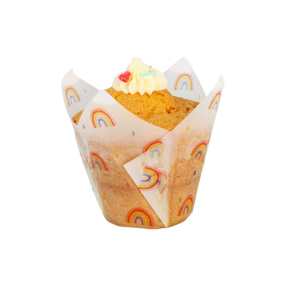 Tulip baking cups - PME - Rainbows, 24 pcs.