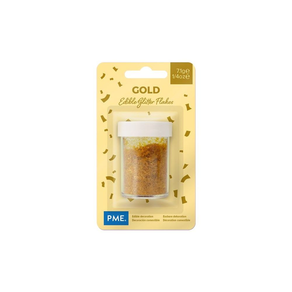 Edible glitter flakes - PME - gold, 7,1 g