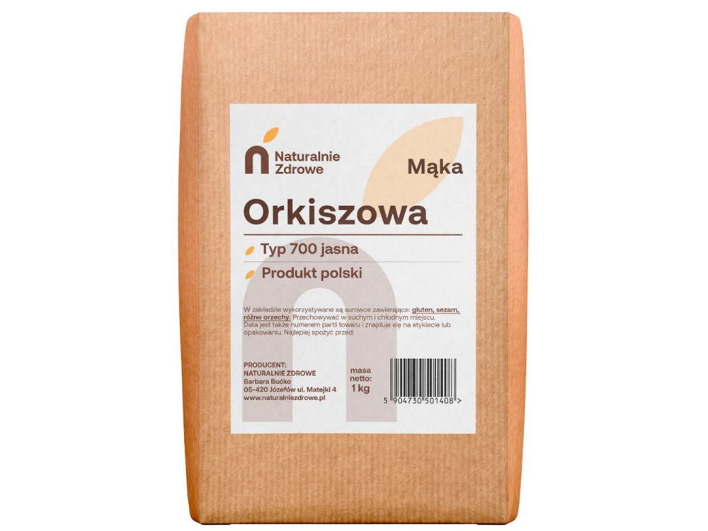 Mąka orkiszowa jasna - Naturalnie Zdrowe - typ 700, 1 kg