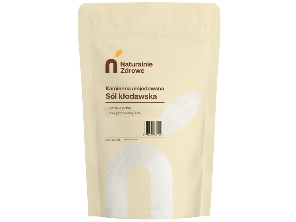 Sól kłodawska niejodowana - Naturalnie Zdrowe - kamienna, 1 kg