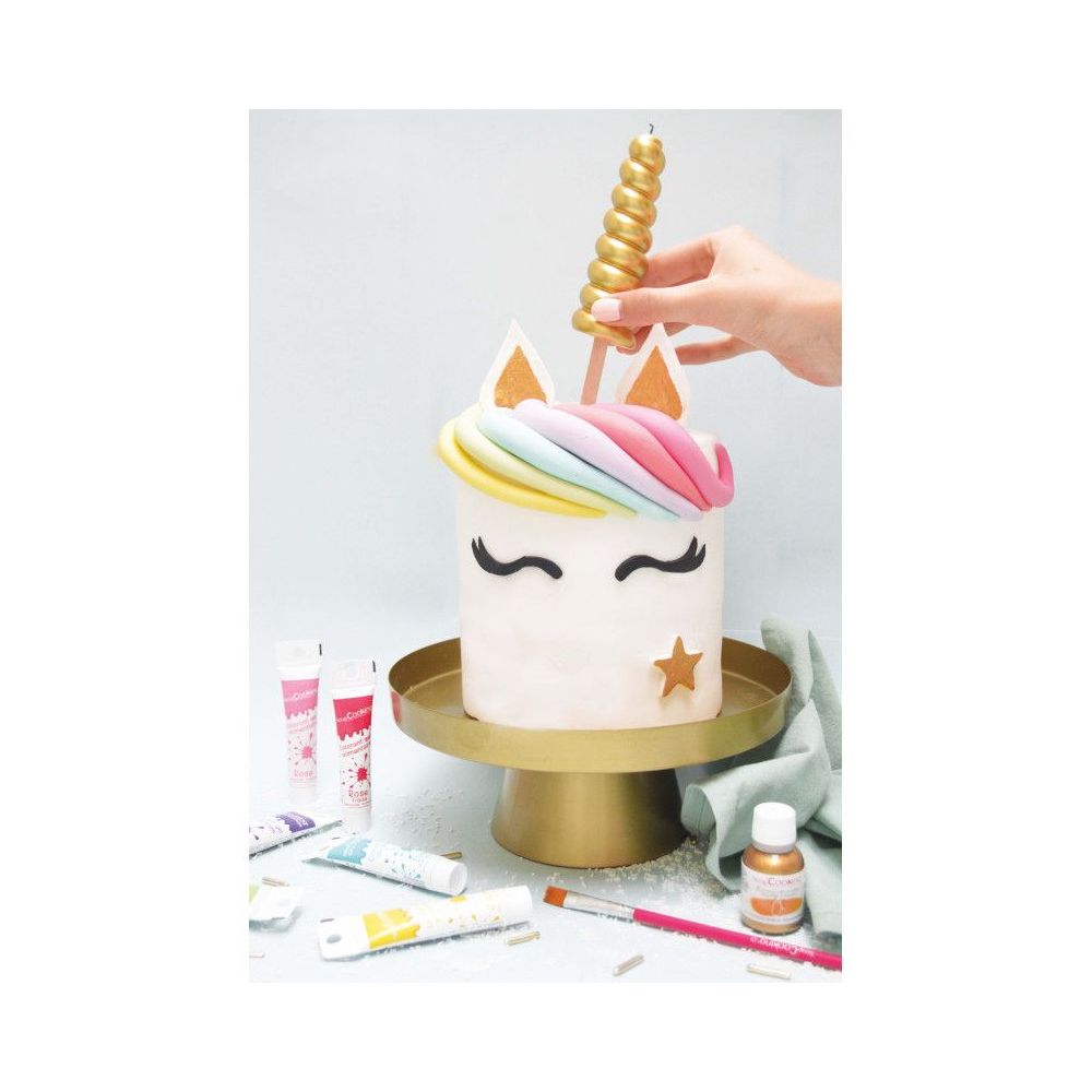 Birthday candle - ScrapCooking - Unicorn horn XXL, 17.5 cm