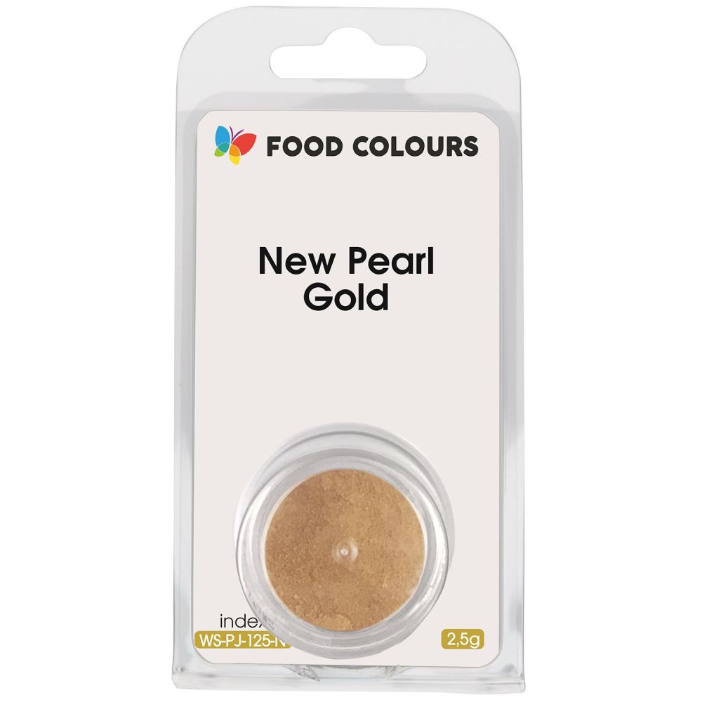 Metallic colour in powder - Food coloring - New Pearl Gold, 2.5 g