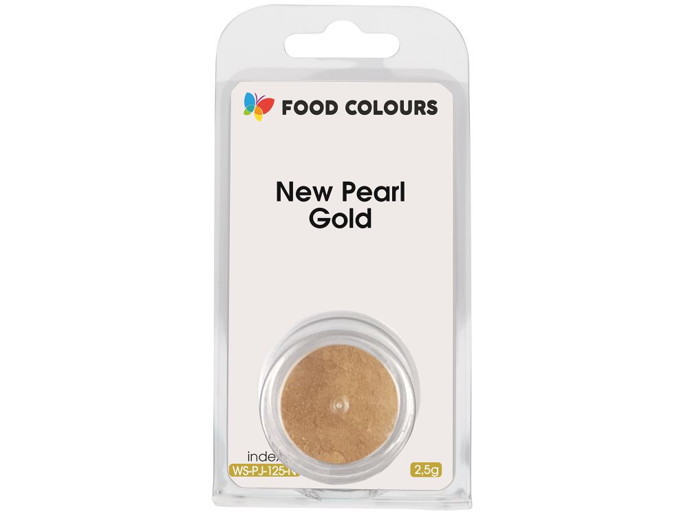 Metallic colour in powder - Food coloring - New Pearl Gold, 2.5 g