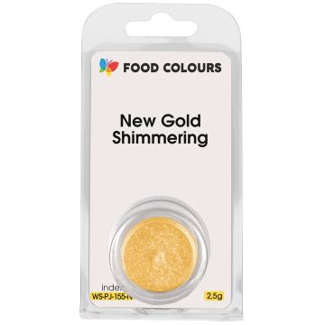 Metallic colour in powder - Food coloring - New Gold Shimmering, 2.5 g