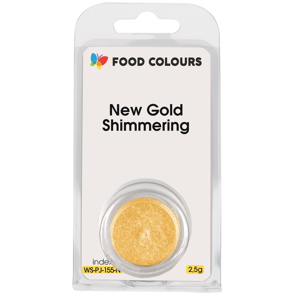 Barwnik metaliczny w proszku - Food Colours - New Gold Shimmering, 2,5 g