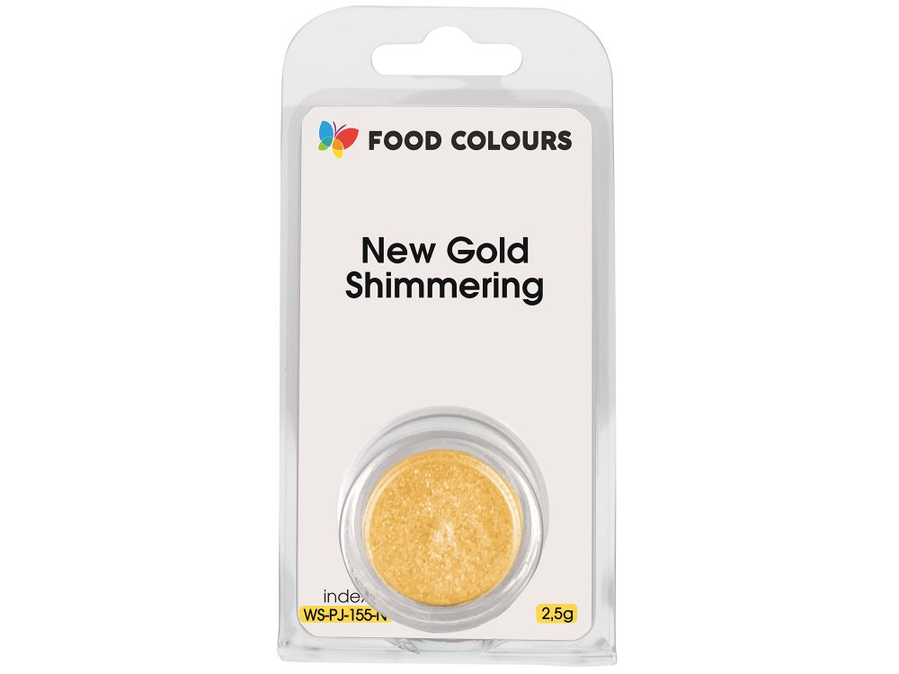 Barwnik metaliczny w proszku - Food Colours - New Gold Shimmering, 2,5 g