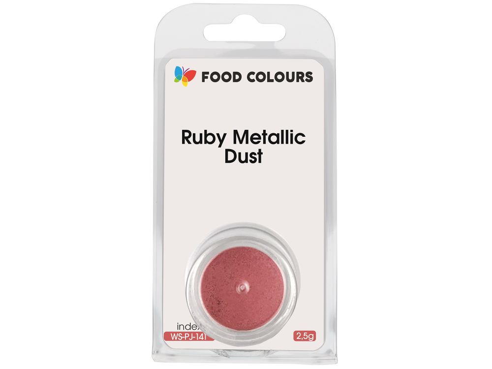 Barwnik metaliczny w proszku - Food Colours - Ruby Metallic Dust, 2,5 g