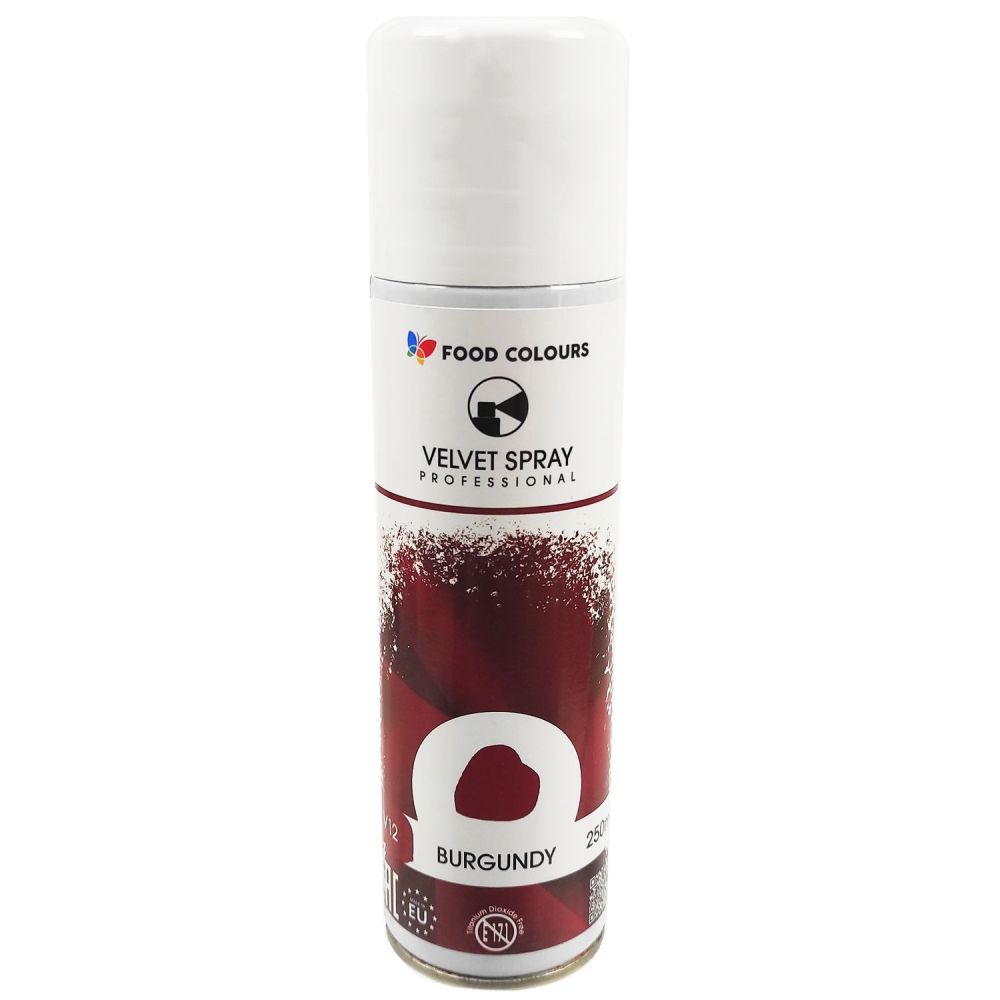 Velvet Spray Professional - Food Colours - Burgundy, 250 ml