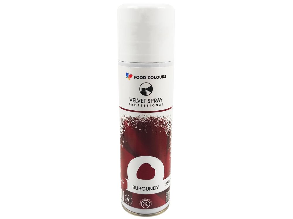 Zamsz w sprayu Velvet Spray - Food Colours - Burgundy, 250 ml