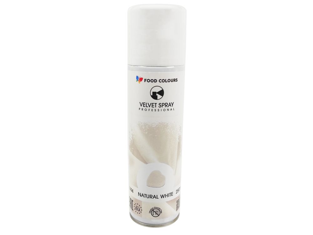 Velvet Spray Professional - Food Colours - Natural White, 250 ml