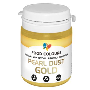 Colour in powder - Food coloring - Pearl Dust Gold, 20 g