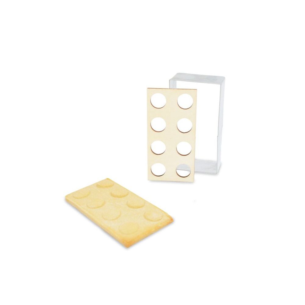 Cutter, mold with a template for cookies - ScrapCooking - Brick