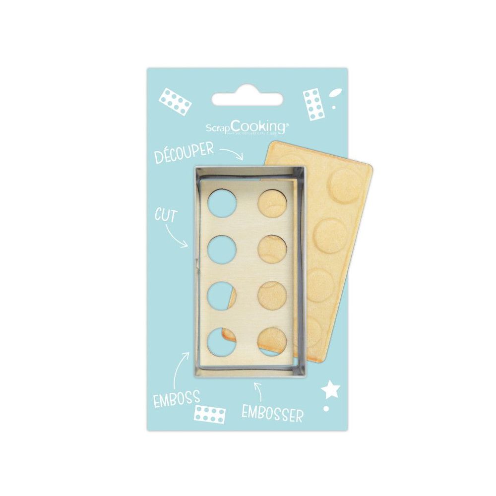 Cutter, mold with a template for cookies - ScrapCooking - Brick