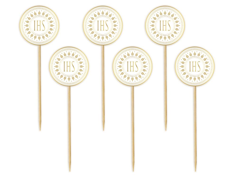 Communion muffin toppers - GoDan - IHS, 6 pcs.