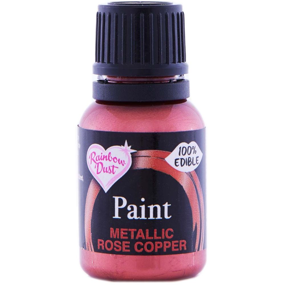 Food paint - Rainbow Dust - Metalllic Rose Copper, 24 g