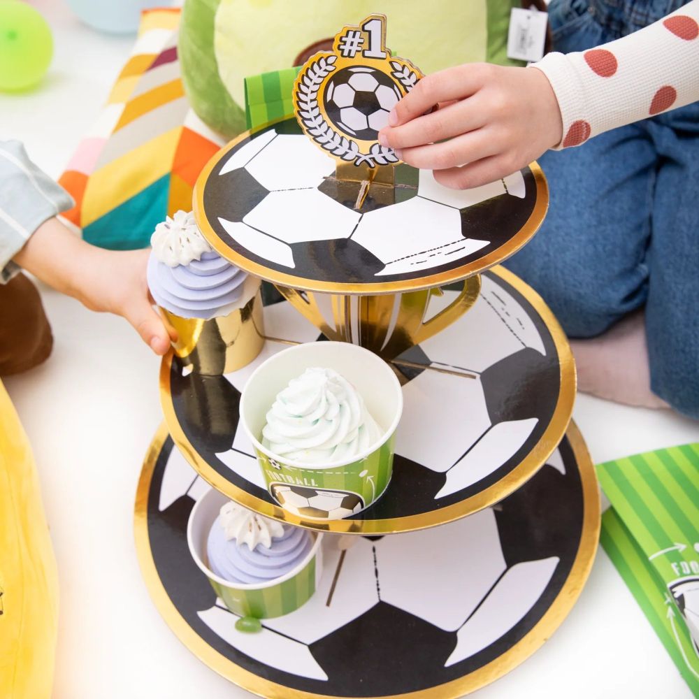 3-tier muffin tray - Football