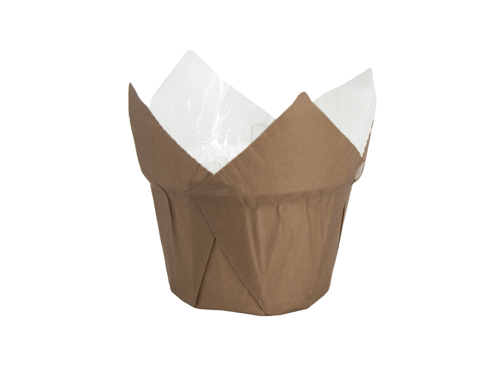 Tulip baking cups - brown, 20 pcs.