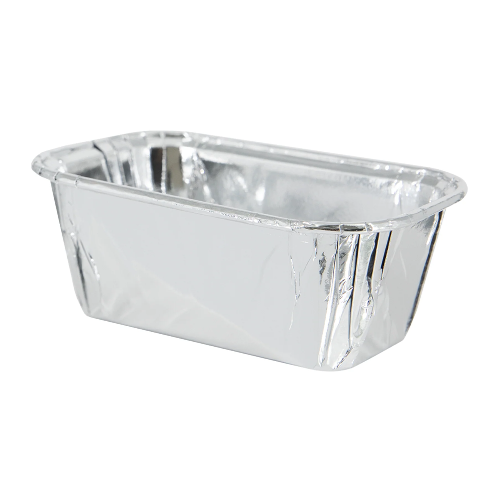 Rectangular baking cups for muffins - silver, 10 pcs.