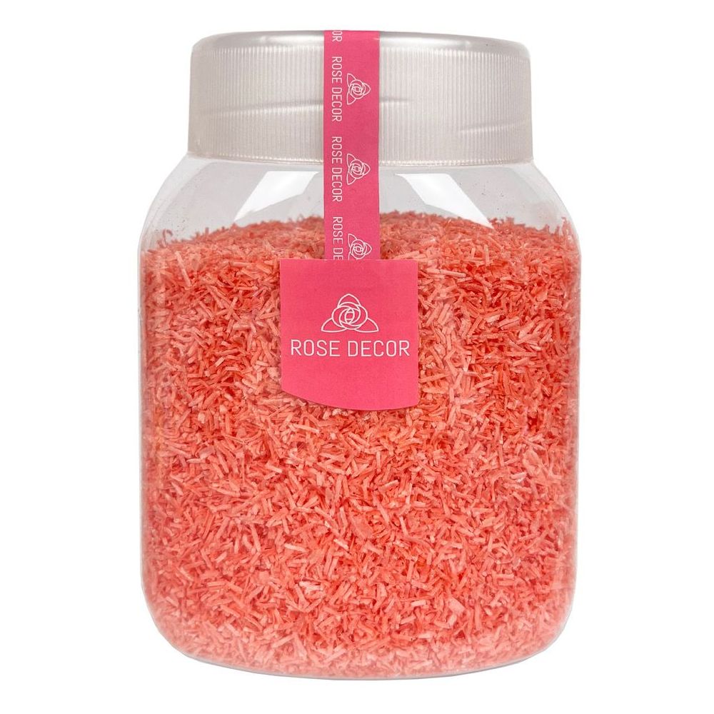 Wafer topping - Rose Decor - salmon, thin, 100 g