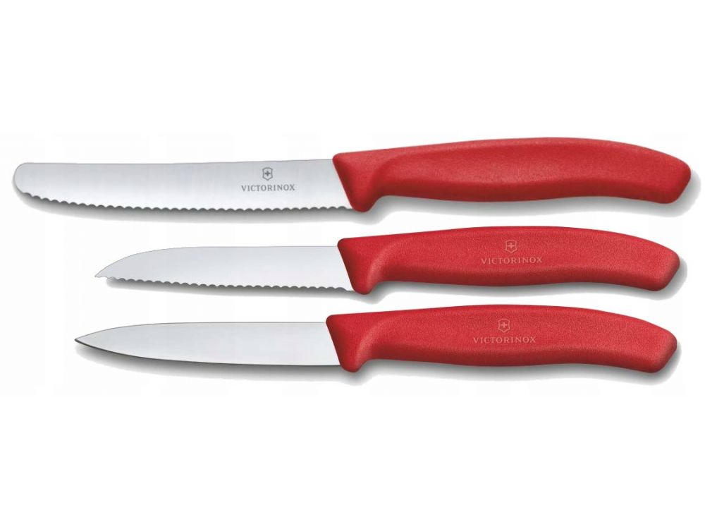Zestaw noży Swiss Classic - Victorinox - czerwony, 3 szt.