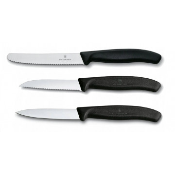 Knife set Swiss Classic - Victorinox - black, 3 pcs.