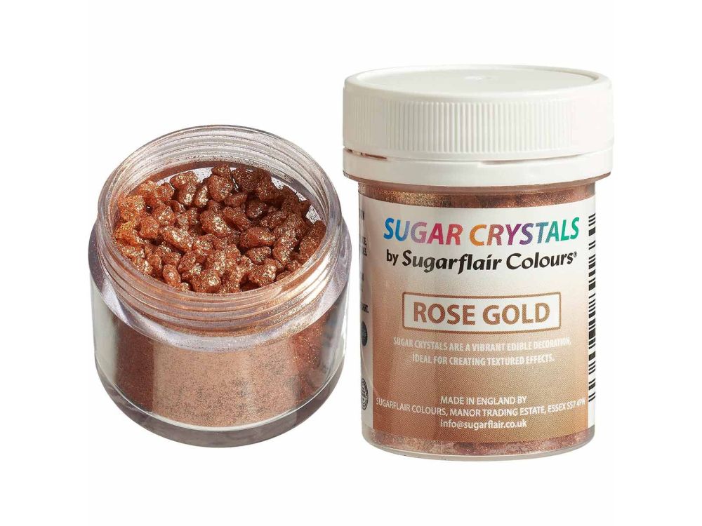 Sugar crystals - Sugarflair - Rose Gold, 45 ml