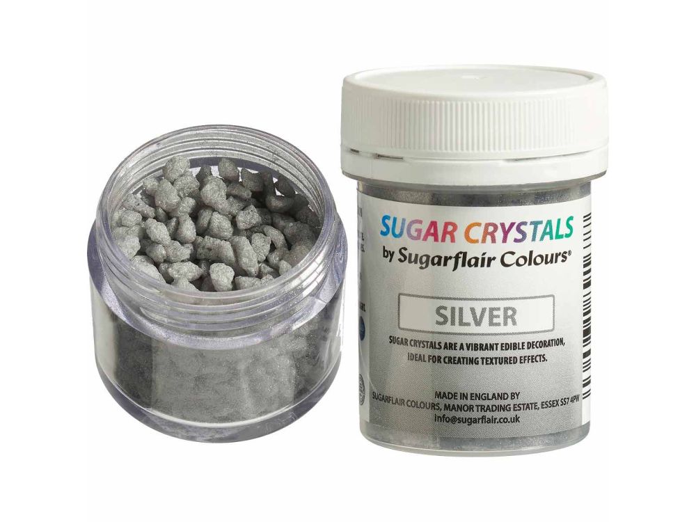 Sugar crystals - Sugarflair - Silver, 45 ml