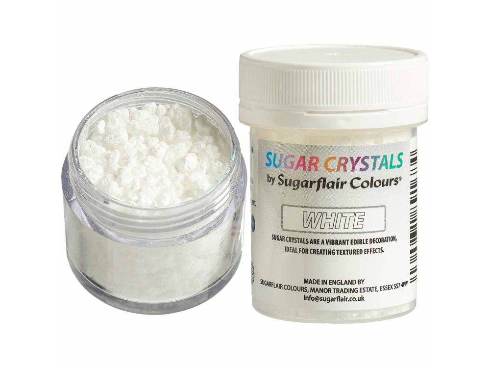 Posypka cukrowa kryształki - Sugarflair - White, 45 ml