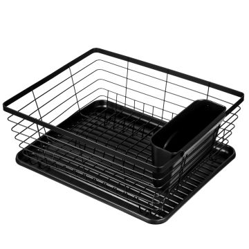 Dish drainer - black, 36 x 30 cm