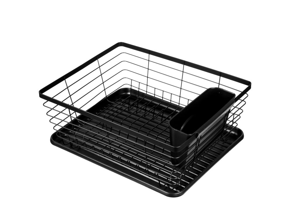 Dish drainer - black, 36 x 30 cm