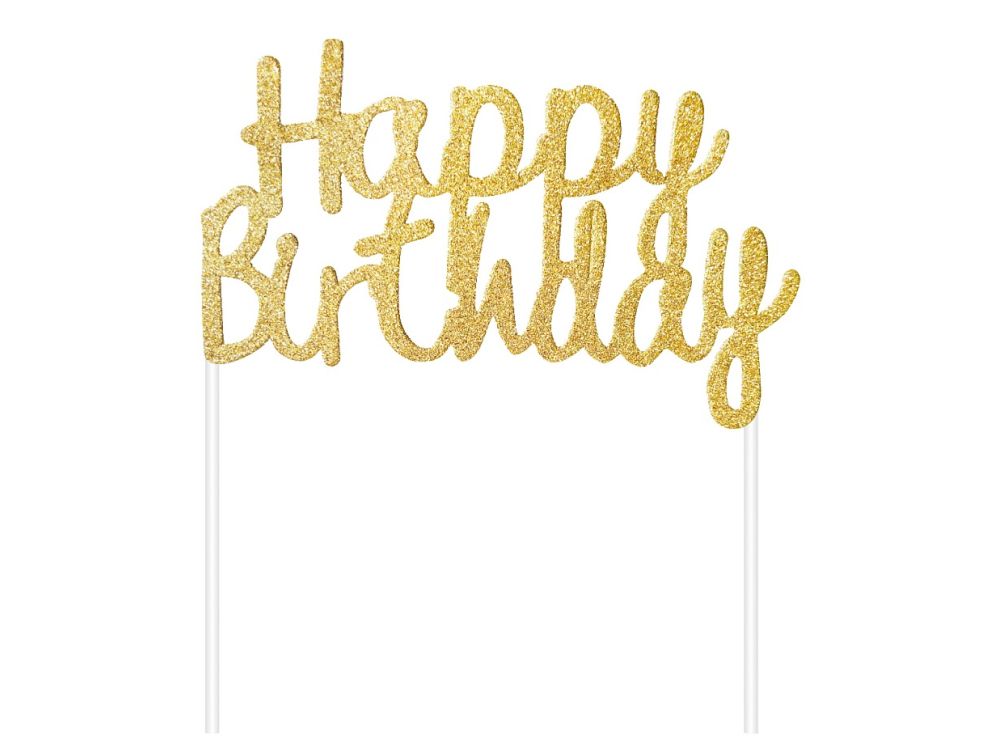 Topper urodzinowy na tort - GoDan - Happy Birthday