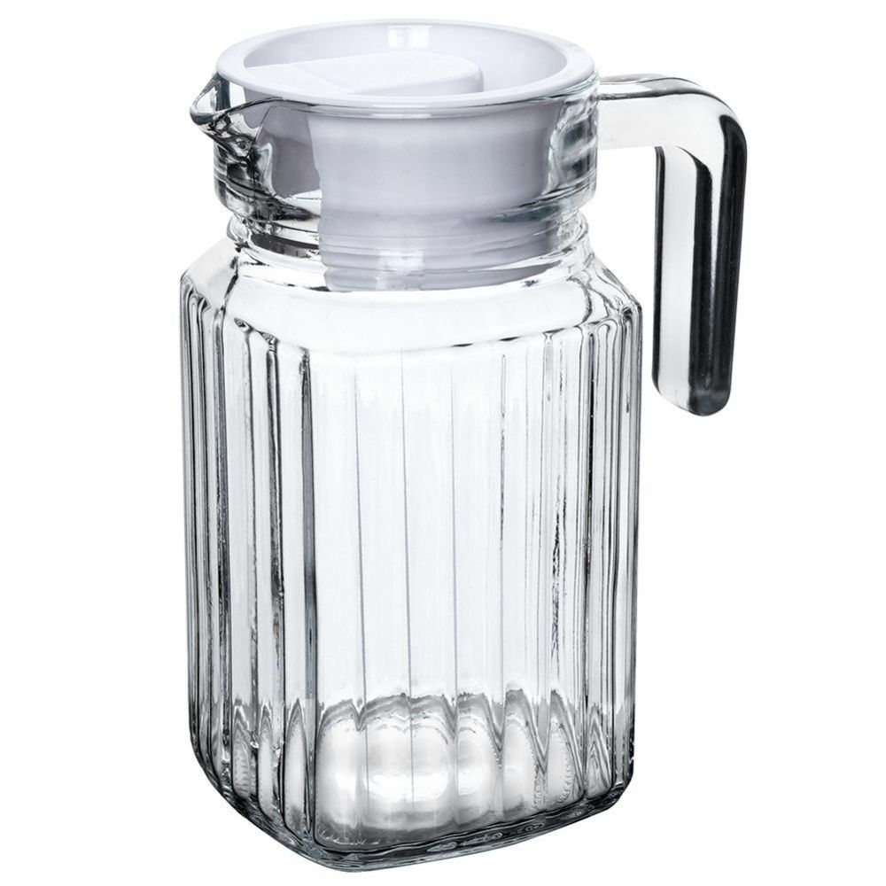 Jug with handle and lid - Vilde - glass, 650 ml