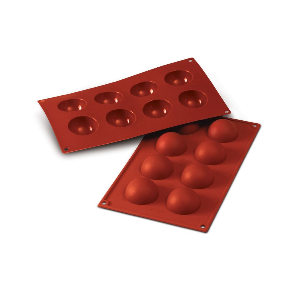 Silicone form - SilikoMart - Semisfera, half balls, 8 pcs.