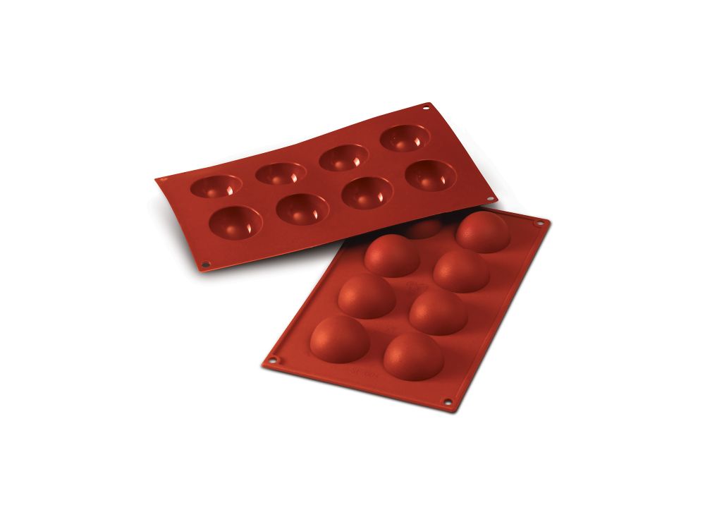 Silicone form - SilikoMart - Semisfera, half balls, 8 pcs.