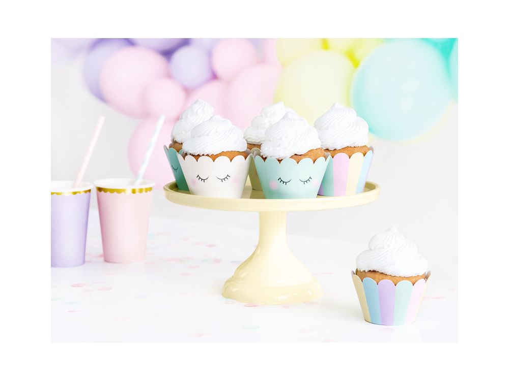 Cupcake wrappers Unicorn - PartyDeco - 6 pcs.