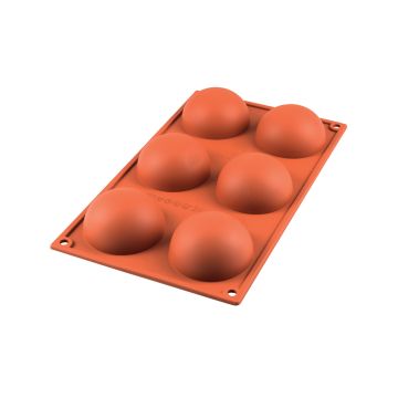Forma silikonowa do monoporcji - SilikoMart - Half Spheres, 6 szt.