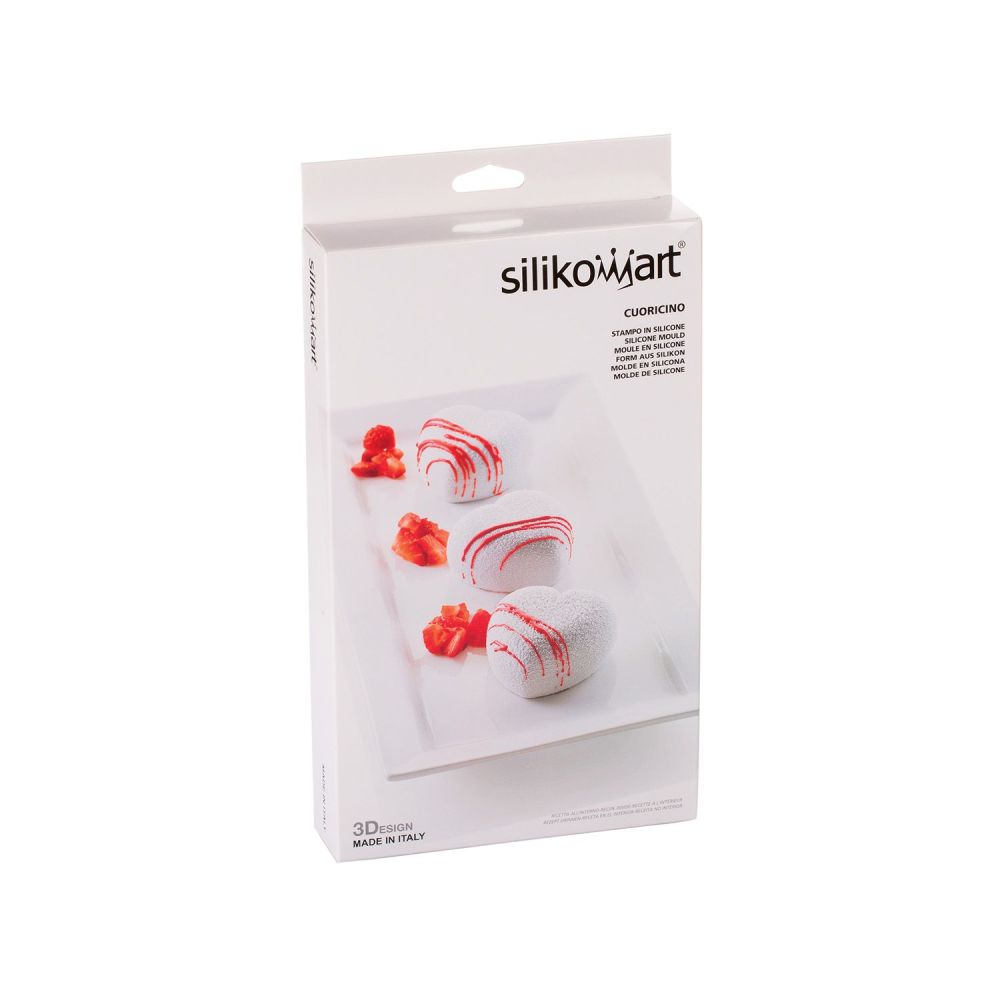 Silicone mold for monoportions - SilikoMart - Cuoricino, 8 pcs.