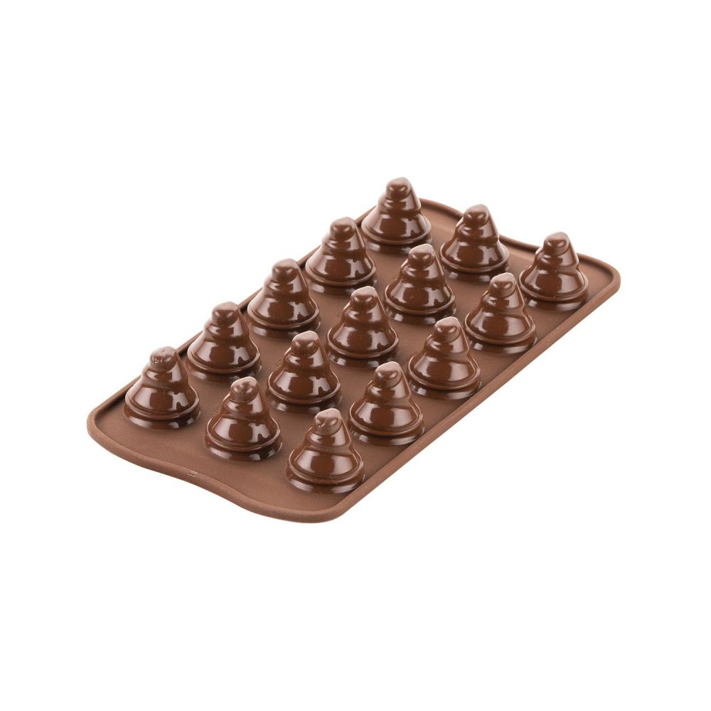 Silicone mold for 3D chocolates - SilikoMart - Choco Trees, 15 szt.