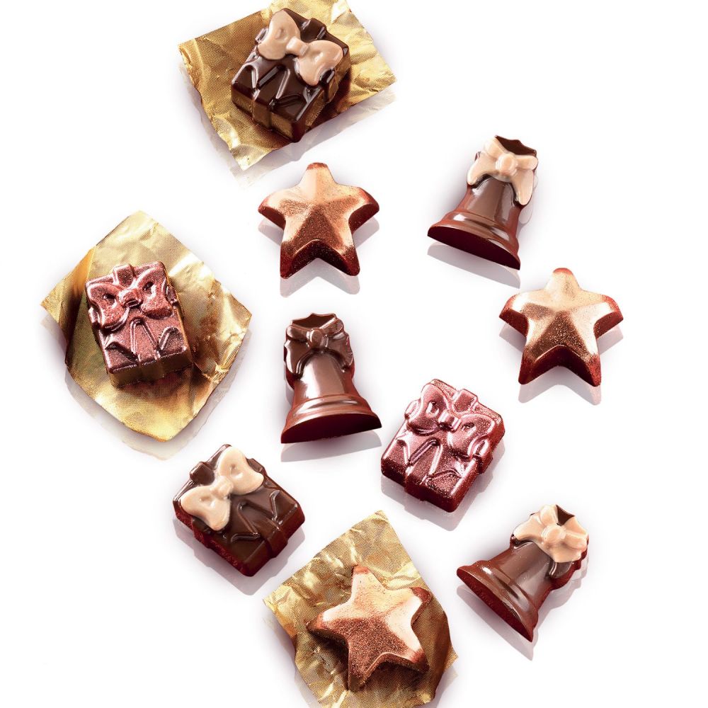 Silicone mold for 3D chocolates - SilikoMart - Christmas, 12 pcs.