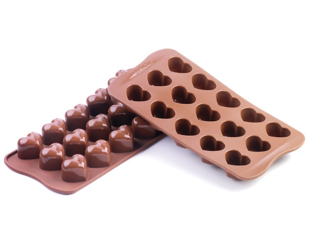 Forma silikonowa do czekoladek - SilikoMart - Monamour, 15 szt.