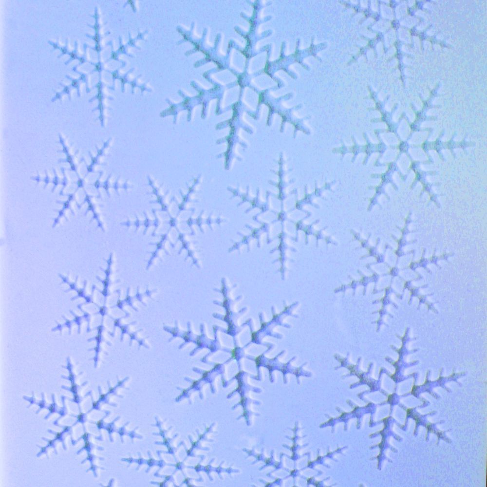 Mata strukturalna do wzoru - PME - płatki śniegu, 15 x 30,5 cm