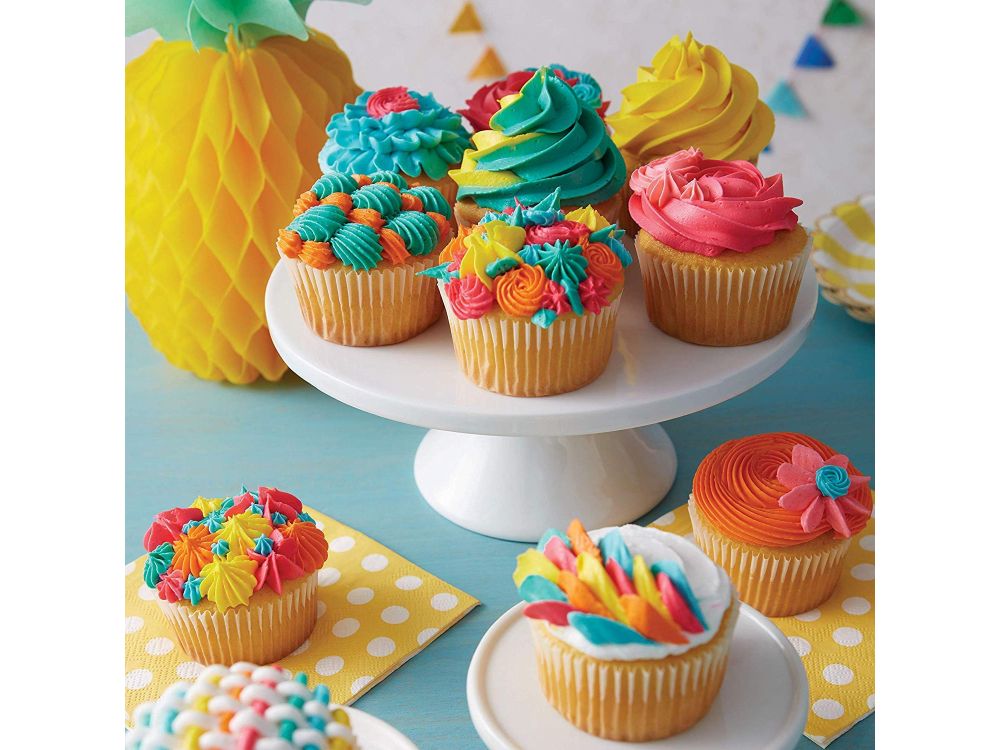 Set of tips and sleeves to decorate muffins - Wilton - 12 pcs.