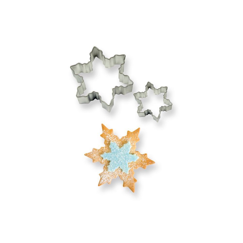 Set of cookie cutters - PME - Snowflakes, 2 pcs.
