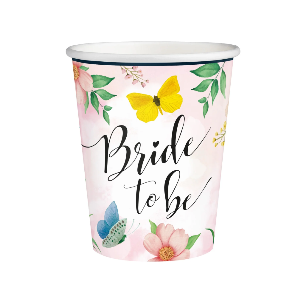 Paper cups Bride to be - 220 ml, 6 pcs.