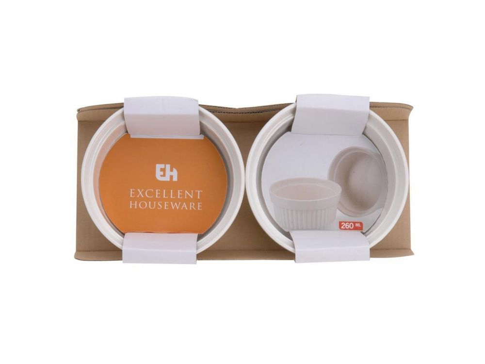 Ceramic baking trays - Excellent Houseware - white, 11 cm, 2 pcs.