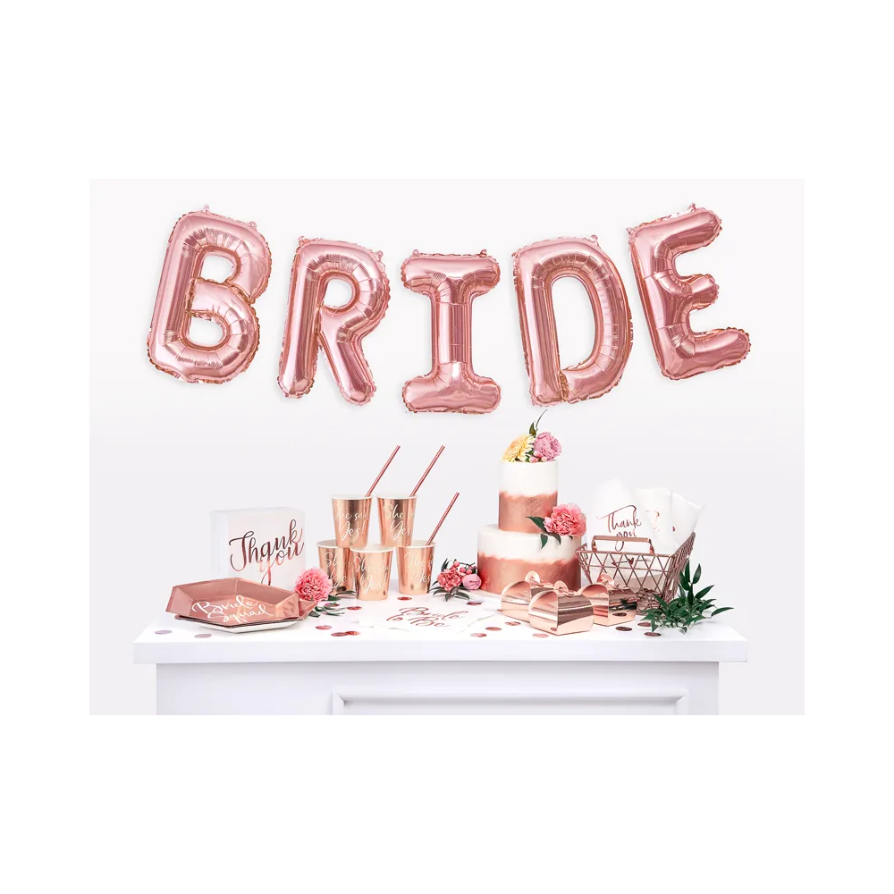 Paper plates Bride Squad - PartyDeco - 23 cm, 6 pcs.