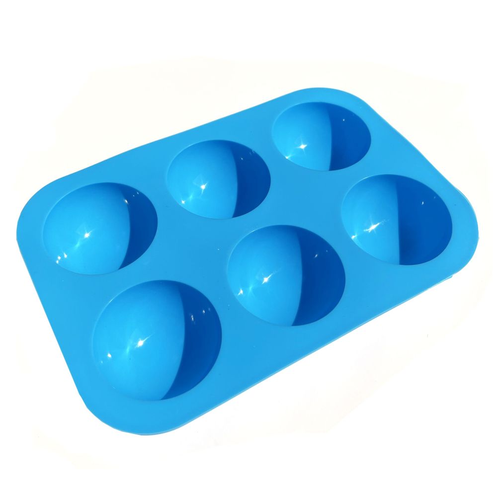 Silicone mold hemispheres - blue, 6 pcs.
