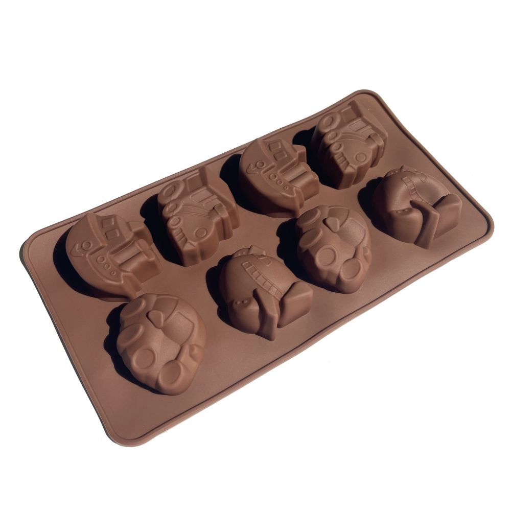 Silicone mold for chocolates - Vehicles, 8 pcs.