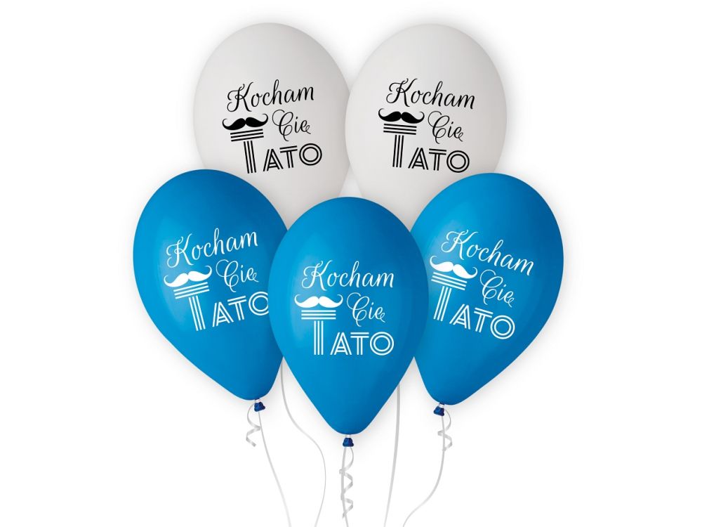 Latex balloons Kocham Cię Tato - GoDan - 5 pcs.