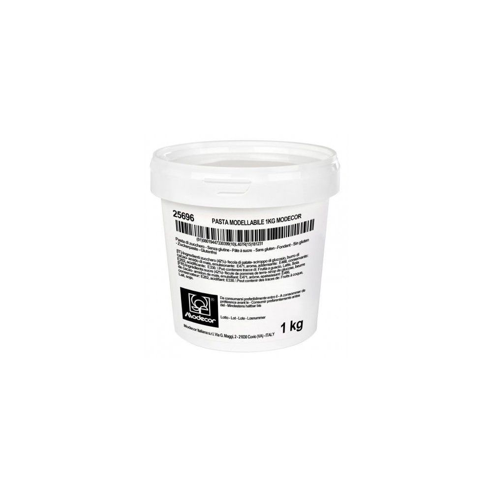 Modelling sugar paste, fondant - Modecor - white, 1 kg
